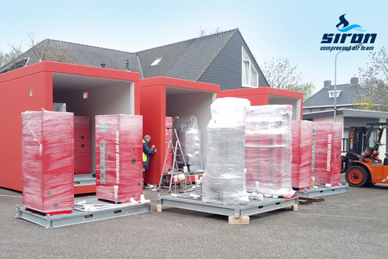 siron compressed air foam siron delivery 3 containers cafs pharmaceutical plant